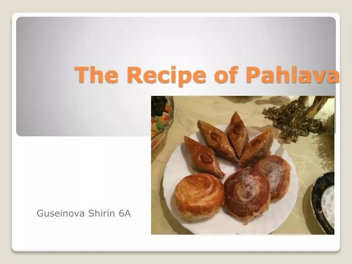 the recipe of pahlava