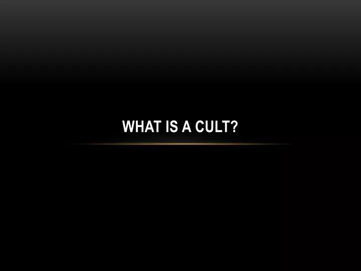 what is a cult