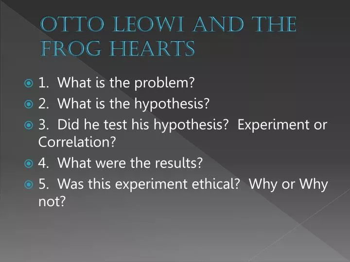 otto leowi and the frog hearts