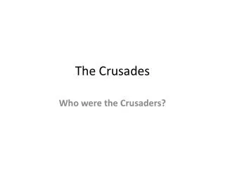 The Crusades