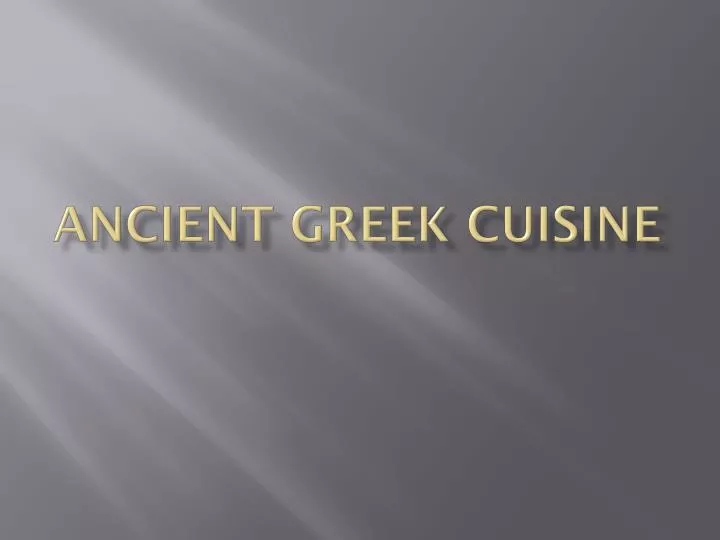ancient greek cuisine