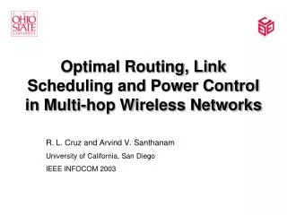 Optimal Routing, Link Scheduling and Power Control in Multi-hop Wireless Networks