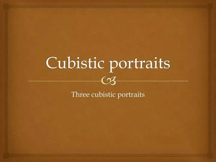 cubistic portraits