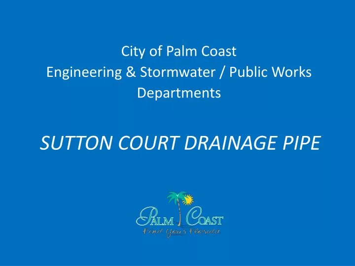 sutton court drainage pipe