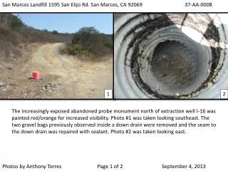 San Marcos Landfill 1595 San Elijo Rd. San Marcos, CA 92069 		37-AA-0008