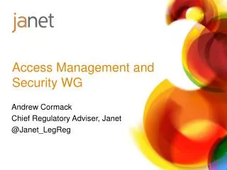 Access Management and Security WG