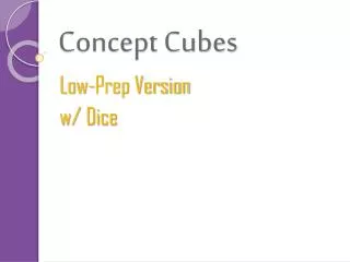 Concept Cubes