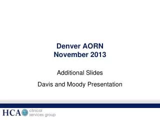 Denver AORN November 2013