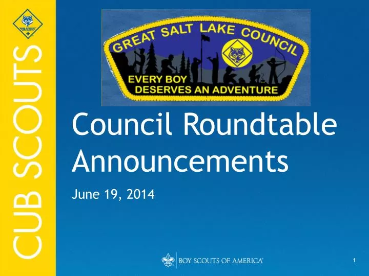 council roundtable announcements