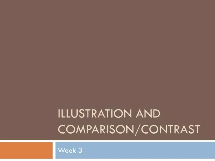 illustration and comparison contrast
