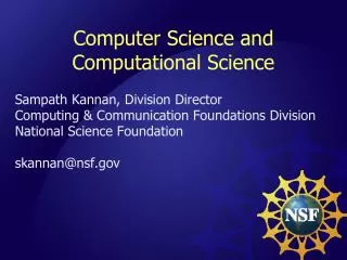 Computer Science and Computational Science