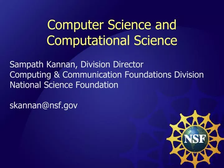 computer science and computational science