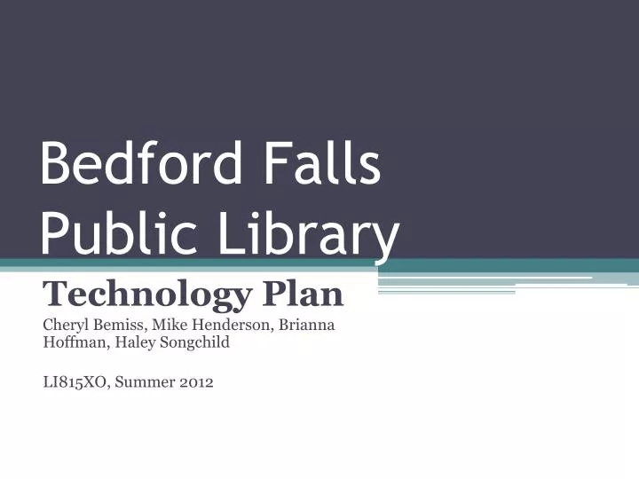 bedford falls public library