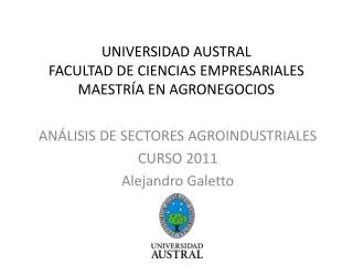 universidad austral facultad de ciencias empresariales maestr a en agronegocios