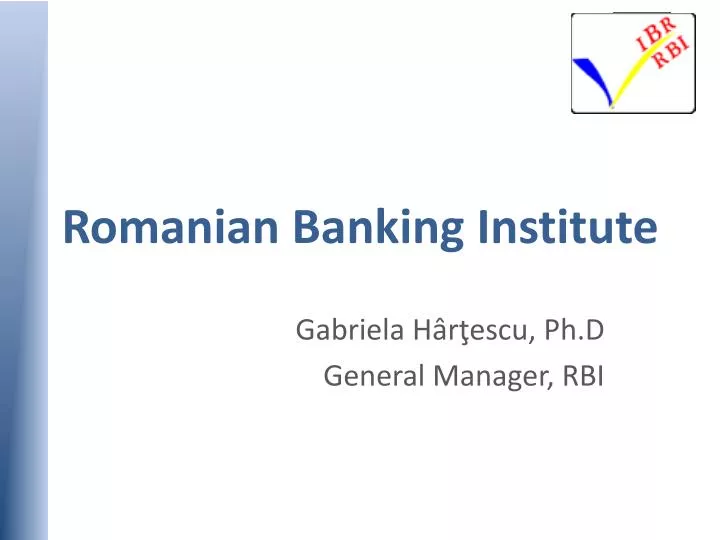 romanian banking institute