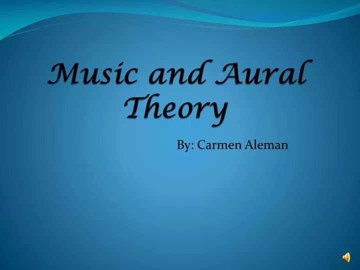 music and aural theory