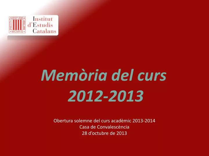 mem ria del curs 2012 2013