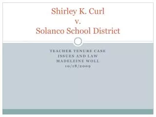 Shirley K. Curl v. Solanco School District