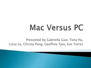Mac Versus PC