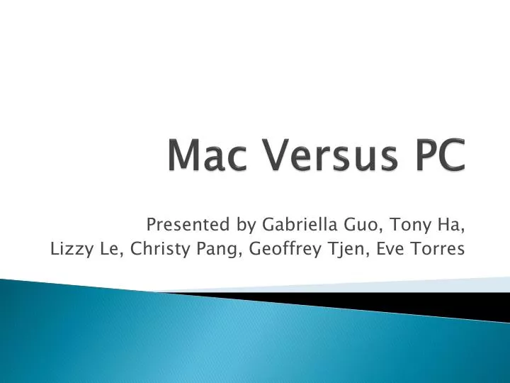 mac versus pc
