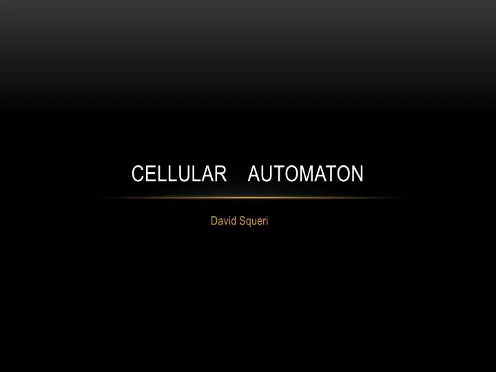 cellular automaton