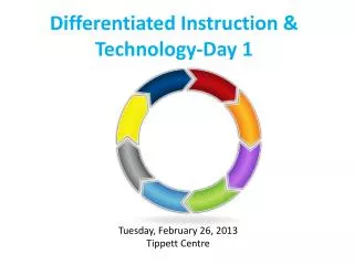 Differentiated Instruction &amp; Technology-Day 1