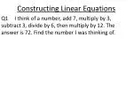 Challenging Linear Equations for Fun Problem Solving - slide 1