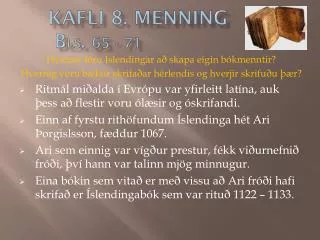 kafli 8 menning b ls 65 71