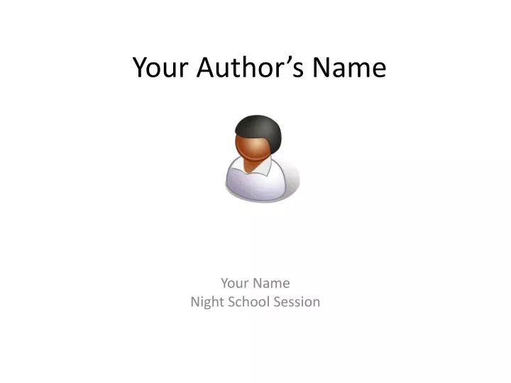 your author s name
