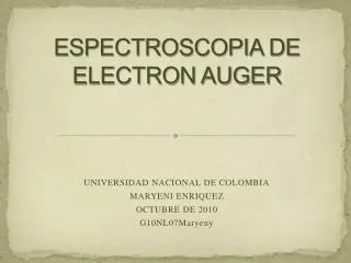 espectroscopia de electron auger