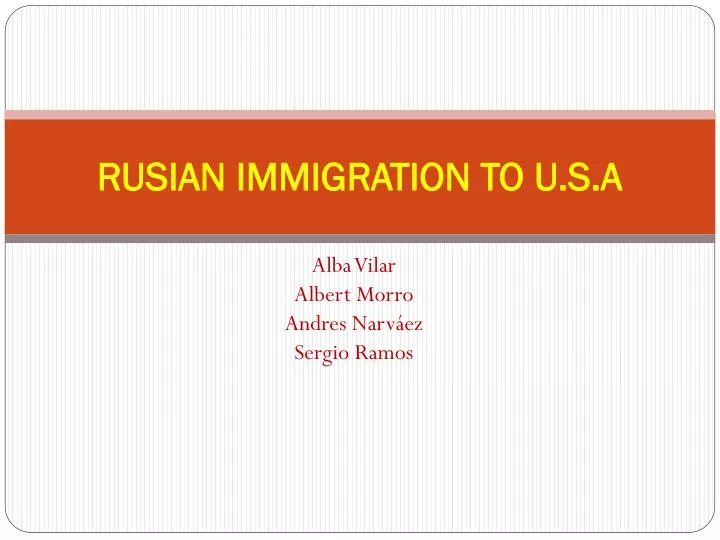 rusian immigration to u s a