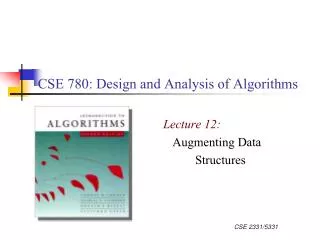 CSE 780: Design and Analysis of Algorithms