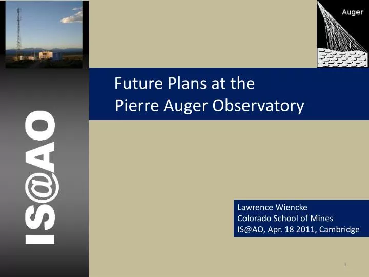 future plans at the pierre auger observatory
