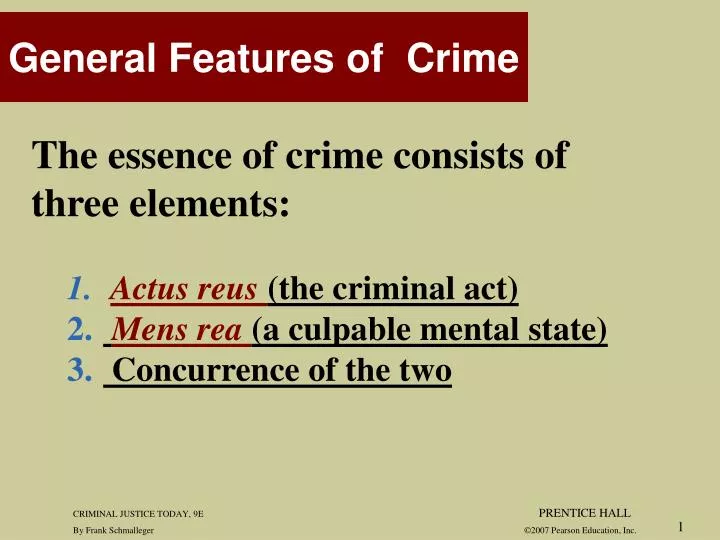 general features of crime