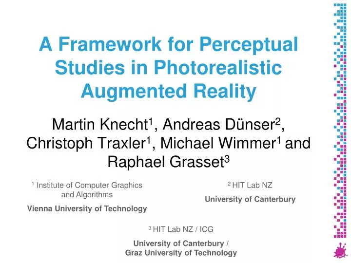 a framework for perceptual studies in photorealistic augmented reality