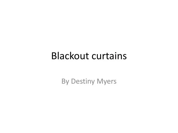 blackout curtains