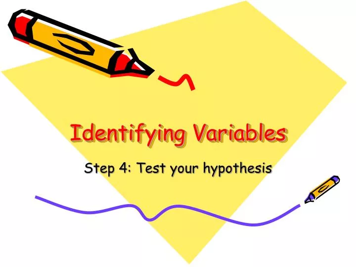 identifying variables