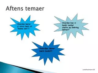aftens temaer