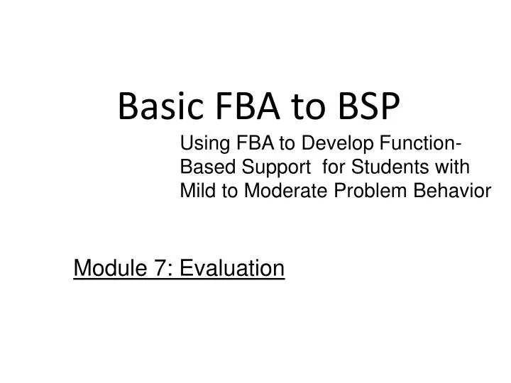 basic fba to bsp