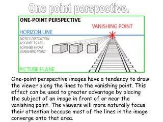 One point perspective.