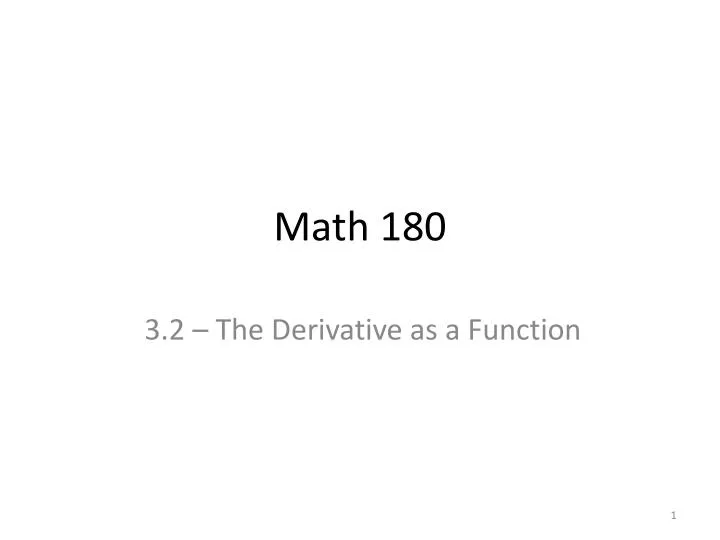 math 180