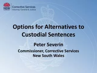 Options for Alternatives to Custodial Sentences