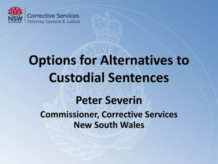 options for alternatives to custodial sentences