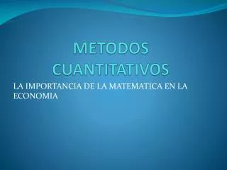 metodos cuantitativos