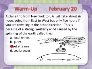 Warm-Up February 20