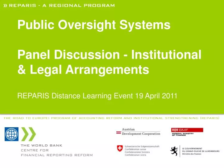 public oversight systems panel discussion institutional legal arrangements
