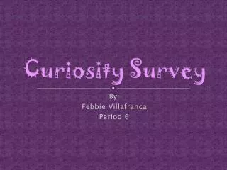 Curiosity Survey