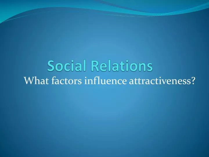 social relations
