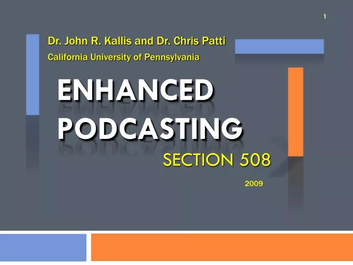 enhanced podcasting section 508