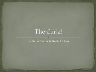 The Curia!